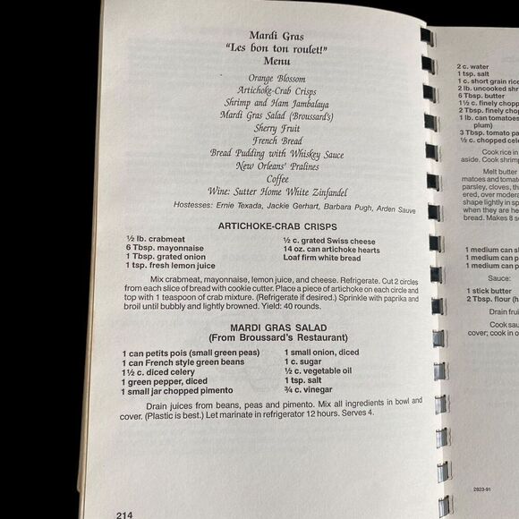 Vtg Cookbook by The Memorial Woman's Club Houston Texas 1992 Spiral 276 Pages - Picture 8 of 8